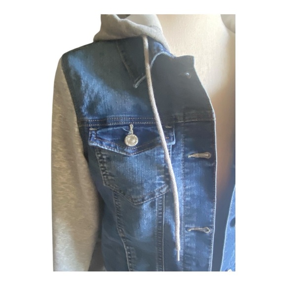 WALLFLOWER-WOMENS DENIM AND FLEECE JACKET-SIZE MEDIUM - Picture 4 of 8